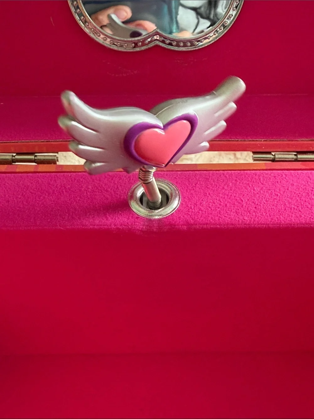 Working Music Box Vintage Y2K Heart Cutie Pink Girls Jewelry Angel Wings Kids
